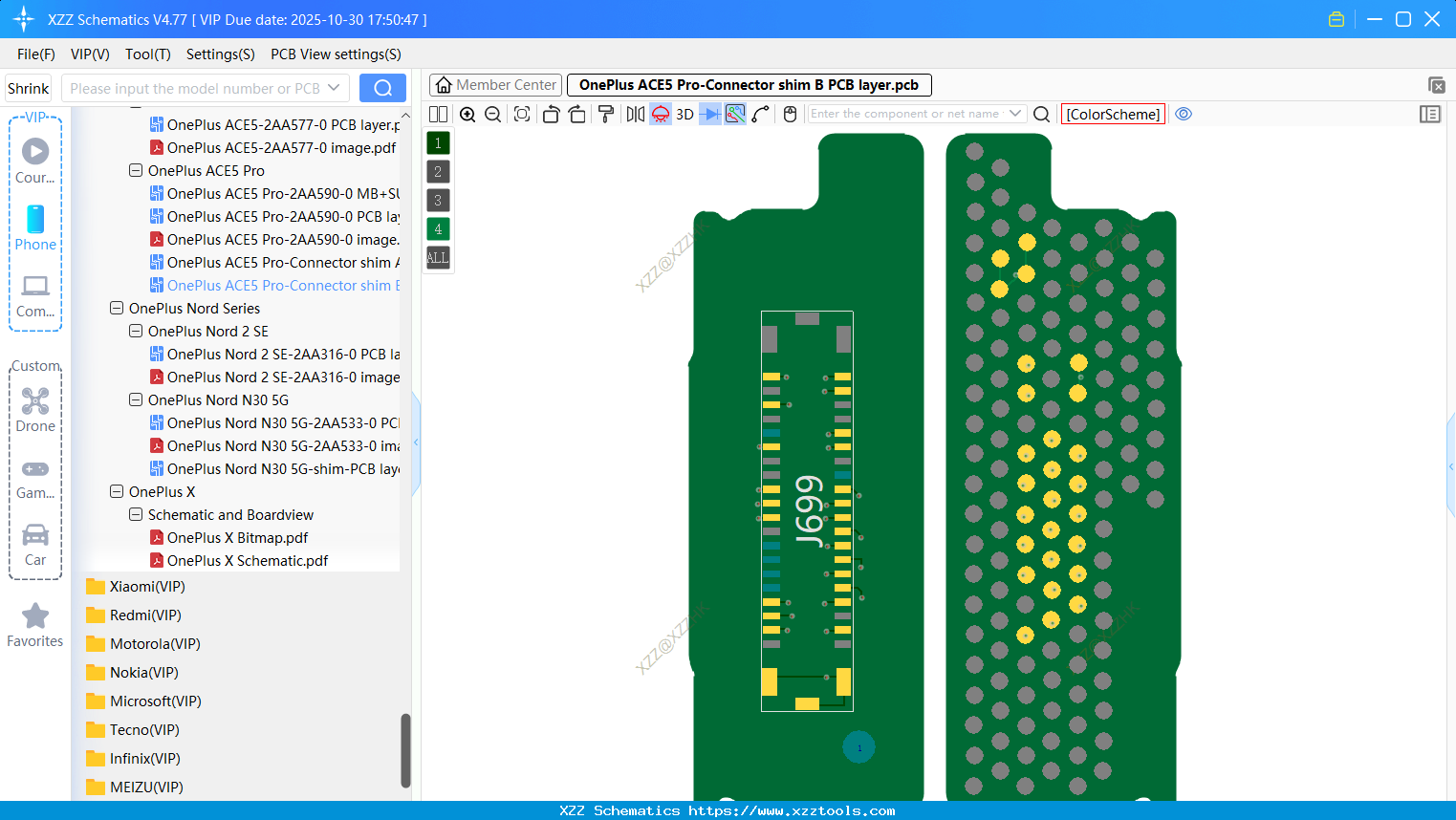 OnePlus ACE5 Pro-Connector Shim B PCB Layer